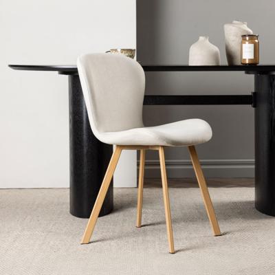 Nohr Eetkamerstoel 'Corion' Linnen, kleur Beige/Naturel