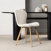 Nohr Eetkamerstoel 'Corion' Linnen, kleur Beige/Naturel - thumbnail