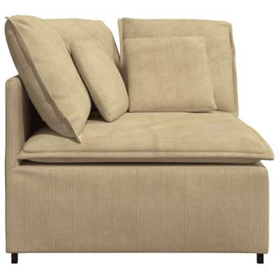 Modulaire hoekmodule bank met kussens 100 cm lichtgroen grijs