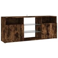 Tv-meubel met LED-verlichting 120x30x50 cm gerookt eikenkleurig - thumbnail