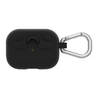 Otterbox Soft Touch-koptelefoonhoes voor AirPods Pro 1e gen 2019/2e gen 2022, schokbestendig, valbestendig, ultradun, kras- en krasbeschermhoes voor Apple AirPods, inclusief karabijnhaak, Zwart - thumbnail