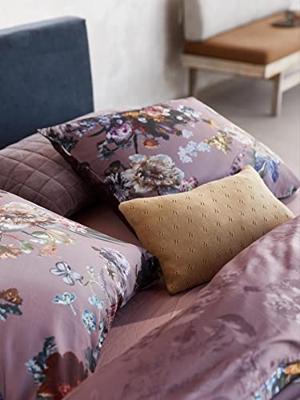 Essenza Essenza knitted Ajour cushion Fern yellow 30x50