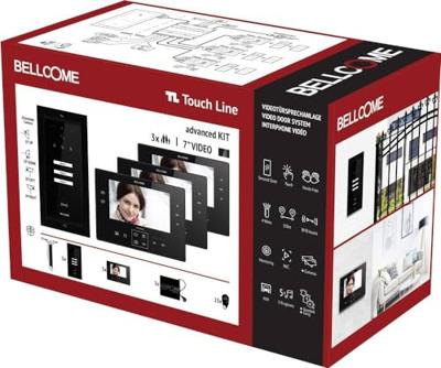 Bellcome Advanced 7 Video-Kit 3 Familie Complete set voor Video-deurintercom Kabelgebonden 20-delig Zwart Bellcome Advanced 7 Video-Kit 3 Familie Complete set voor Video-deurintercom Kabelgebonden 20-delig Zwart