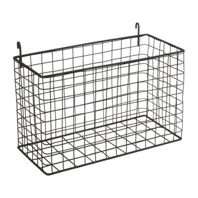 Mandje voor wandrek - zwart - 13.5x22x10 cm Mandje voor wandrek - zwart - 13.5x22x10 cm