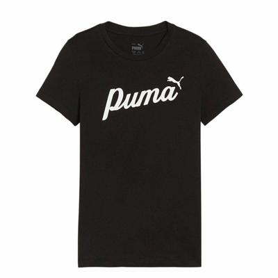 T-Shirt met Korte Mouwen voor kinderen Puma Essentials + Script - Maat: 11-12 Jaar