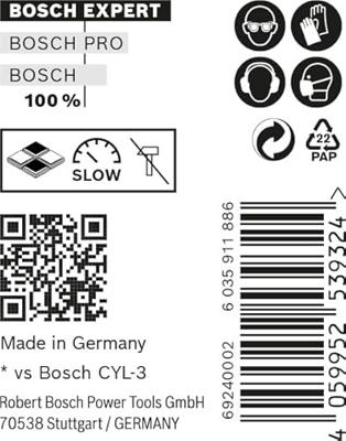 Bosch Accessories EXPERT CYL-9 MultiConstruction 2608900639 Multifunctionele boor 10-delig 5.5 mm Gezamenlijke lengte 85 mm Cilinderschacht 10 stuk(s)