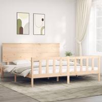 Bedframe zonder matras massief grenenhout 200x200 cm - thumbnail