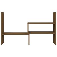 Monitorstandaard (39-72)x17x43 cm grenenhout honingbruin - thumbnail