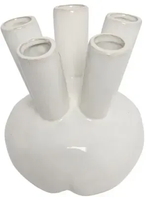 Countryfield vaas keramiek tulip 21x25cm wit