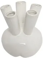 Countryfield vaas keramiek tulip 21x25cm wit - thumbnail