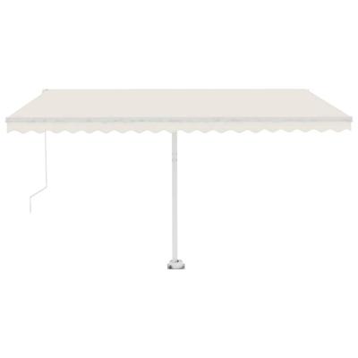 Luifel vrijstaand handmatig uittrekbaar 400x350 cm crèmekleurig