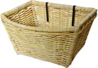 Rieten Fietsmand Buikmand Grijs - thumbnail