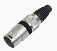 OMNITRONIC XLR plug 3-pin bk 10x - thumbnail