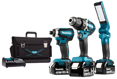 Makita DLX3090TX1 18v 5.0Ah Combiset accuboormachine DDF484 en slagschroevendraaier DTD153 + Lamp DML801 + 3e accu - DLX3090TX1 Makita DLX3090TX1 18v 5.0Ah Combiset accuboormachine DDF484 en slagschroevendraaier DTD153 + Lamp DML801 + 3e accu - DLX3090TX1