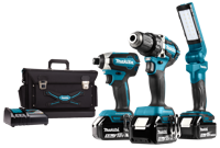 Makita DLX3090TX1 18v 5.0Ah Combiset accuboormachine DDF484 en slagschroevendraaier DTD153 + Lamp DML801 + 3e accu - DLX3090TX1 - thumbnail