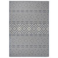 VidaXL Buitenkleed met patroon platgeweven 120x170 cm blauw - thumbnail