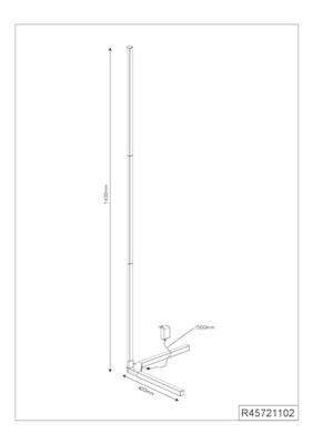 Trio VloerlampGaming Level met RGB en afstandsbediening - R45721102