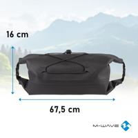 M-WAVE Stuurtas rough ride ii - zwart - 12 liter (l) - thumbnail