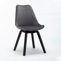 Artistiq Eetkamerstoel 'Jolie' Velvet, kleur Antraciet - thumbnail
