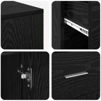 Hoekbureau 2 pcs Zwart eiken 102 x 50 x 75 cm Bewerkt hout - thumbnail