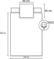 Stitch & Angel dekbedovertrek Wave 140 x 200 cm - 70 x 90 cm - katoen - thumbnail