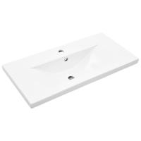 3-delige Badkamermeubelset bewerkt hout betongrijs - thumbnail