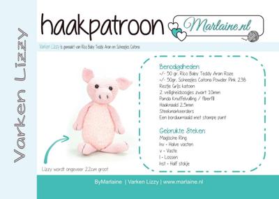 Patroonboekje Varken Lizzy