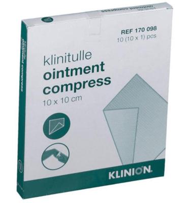 Klinion Klinutelle Zalfkompres 10x10cm Klinion Klinutelle Zalfkompres 10x10cm