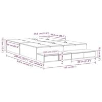 Opbergbedframe Zwart eiken 236.5 x 160 x 31.5 cm Bewerkt hout - thumbnail