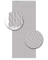 Vliegengordijn Kunststof Monza Wit-Taupe - 100cm x 240cm - thumbnail