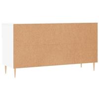 Schoenenbank 102x35x55 cm bewerkt hout wit - thumbnail