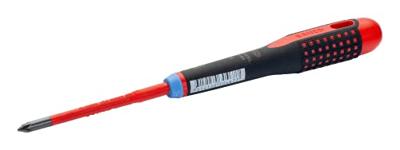 Bahco Schroevendraaier ERGO™ | geïsoleerd | VDE | driecomponentengreep | smal blad | Pozidriv | PZ1 x 80 mm - BE-8810SL