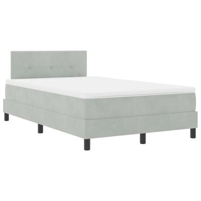 Boxspringbed met Matras met matras Lichtgrijs 120 x 190 cm Stof