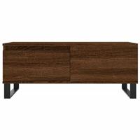 Salontafel 90x50x36,5 cm bewerkt hout bruineikenkleurig - thumbnail