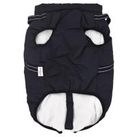 Hondenjas met harnas waterdicht reflecterend marineblauw 4XL - thumbnail