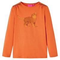 VidaXL Kindershirt met lange mouwen 92 oranjebruin - thumbnail