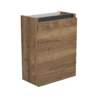 Fonteinkast Sanilux Trendline 52x40x22 cm Rechts Softclose Mat Zwart Tabak Oak - thumbnail