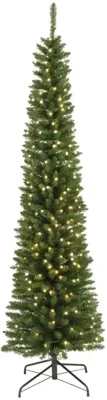 Everlands Pencil pine verlichte kunstkerstboom groen 180cm, 200 lampjes