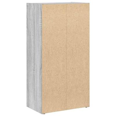 Boekenkast 40x24x77 cm bewerkt hout grijs sonoma eikenkleurig
