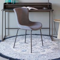 ZILT Eetkamerstoel 'Mauricio' Rib, kleur Blauw - thumbnail