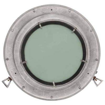 VidaXL Wandspiegel patrijspoort ø38 cm aluminium en glas VidaXL Wandspiegel patrijspoort ø38 cm aluminium en glas