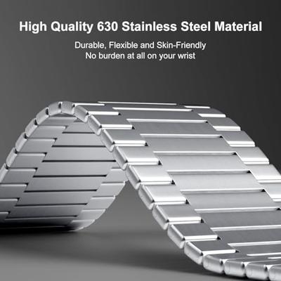 Magnetische stalen band - Zeer sterke magneet - Zilver - Geschikt voor Apple Watch 38mm / 40mm / 41mm / 42mm Magnetische stalen band - Zeer sterke magneet - Zilver - Geschikt voor Apple Watch 38mm / 40mm / 41mm / 42mm