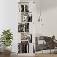 Boekenkast/kamerscherm 51x25x163,5 cm massief grenenhout wit - thumbnail