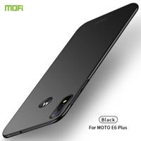 Voor MOTO E6 plus MOFI Frosted PC ultradun hard case (zwart) - thumbnail