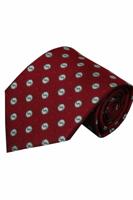 Alberto Vincelli Rode zijden stropdas Albenga 01 - thumbnail