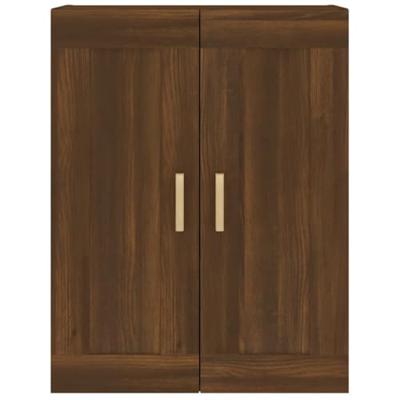 Wandkast 69,5x32,5x90 cm bewerkt hout bruin eikenkleur