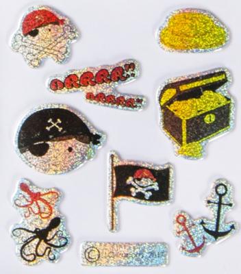 LG-Imports Stickers piraat/ vlag 9 stuks