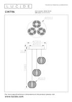 Lucide CINTRA - Hanglamp - Ø 25 cm - LED Dimb. - 3x4,7W 2700K - Transparant - thumbnail