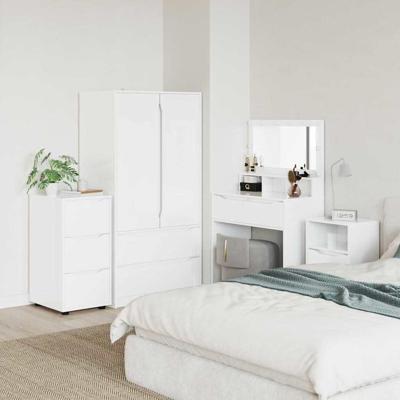 Opbergkast Hoogglans wit 40 x 48 x 81 cm Bewerkt hout Opbergkast Hoogglans wit 40 x 48 x 81 cm Bewerkt hout