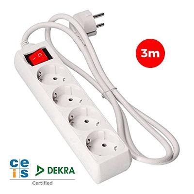 4-voudige Stekkerdoos met Schakelaar EDM 41044 Schuko (3 m)